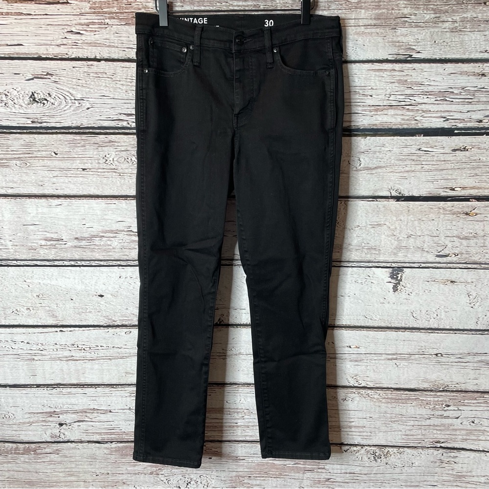 J. Crew Black Vintage Slim Straight Jeans
